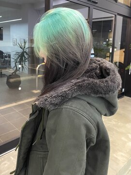 ノートエートル 西金沢(Nought etre) 10代20代ハイトーン艶髪ルーツカラーデザインカラーミントカラー