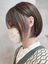 エリマ 横浜西口(elima)&nbsp;横浜西口ショートボブインナーカラーラベンダーカラーブリーチ