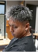 MEN'S/ツイスパ×ハイライト×フェード/短髪/ツイストジェット