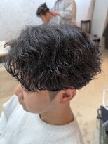 ラルス(Larus) MEN’S/リバースセンターパート/ニュアンスパーマ/本八幡