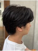 好印象メンズショート/センターパート/ニュアンスパーマ 