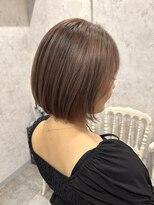 ディーヴァヘアーエズ(DIVA hair Eze) 丸みボブ/ブラウンベージュ/ブリーチなしカラー/小顔