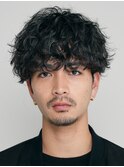 新橋メンズパーマツイストスパイラルパーマ波巻きニュアンス