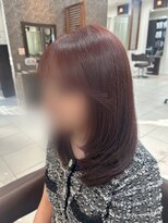 クリック 鎌取店 ブリーチなしピンクブラウン