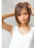 30代40代☆前下がりショートボブ×グレージュ