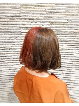 ビス ヘア アンド ビューティー 西新井店(Vis Hair＆Beauty) ボブ/グラデーション/ベージュ/前下がり/透明感/10代20代/小顔