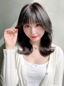 アイティーバイアルバム 八王子店(IT by ALBUM) くびれミディ_Aラインボブかきあげロングマロンベージュ_8425