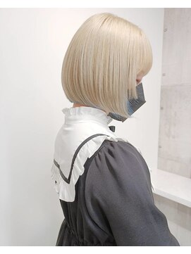 パープル(purple) ホワイトパールボブ