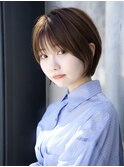 前髪あり小顔ショートボブ20代30代40代【AIN.表参道】川原大地