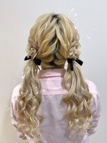 リアン(lien)&nbsp;編み込みツイン×お花アレンジ♪