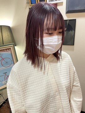 ヘアアンドスペース ベロン(hair&space velon) カシスブラウンカラー