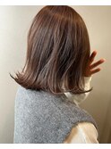 外ハネボブ/ピンクベージュ