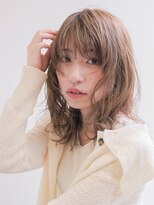 ピークアブー 銀座並木通り(PEEK-A-BOO)&nbsp;【顔まわりに動きのあるミディアム】マロンベージュカラーで