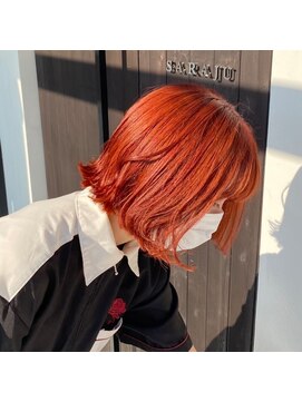 サラジュ 西宮北口店(SARAJU) ■派手髪オレンジカラー/ハイトーン【村上 陽菜】