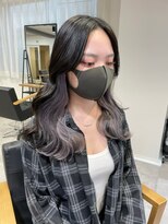 ツキ 横浜店(tuki)&nbsp;ケアブリーチイヤリングカラーインナーカラーナチュラルレイヤー