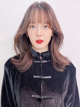 アイティーバイアルバム 松戸店(IT by ALBUM) ワンホンヘアミディアムロング_ホワイトグレージュ_9127