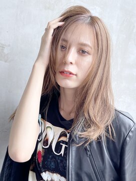 アイティーバイアルバム 八王子店(IT by ALBUM) ナチュラルロング_グレージュカラーボブウルフ_28762