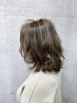 オーク 溝の口(OAK) コントラストハイライト×グレージュ ロブ♪【OAK溝の口】