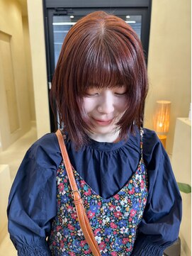 スニュウ(snuw) 【snuw_hotaru】透明感カラーオレンジカラーボブ