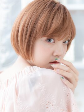 モッズヘア 越谷(mod's hair) ■ミルクティーピンクベージュ小顔ミニボブ301越谷10代20代30代