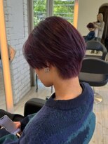 インク サカエ(inq sakae)&nbsp;デザインカットショートラベンダーグレージュ