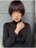 イメチェン  美髪 ワイドバング モード 大人ショート マッシュ