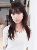 おくれ毛美髪ウルフレイヤー顔周りレイヤー_ba548992