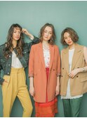 細めハイライトカーキグレージュくせ毛風小顔こなれヘアtk大宮
