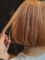 ボタニカ(Botanica)&nbsp;オレンジボブ/ブリーチカラー透明感切りっぱなし辻堂茅ヶ崎3