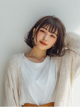 レリーボンズ 夙川(Rely Bonds) 韓国風シースルーバング×ダークカラーで小顔見え【夙川】