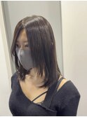シルキーストレート×グレージュ