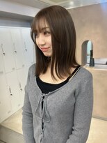 ユッカ 京橋(YUCCA)&nbsp;【YUCCA】ブラウングレージュぷつっとライン外はねミディアム