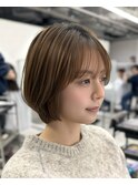 【顔まわり短め】小顔見せ×抜け感ショートボブ