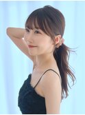 【F】結んでもかわいい前髪顔まわりミルクティーブラウン