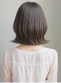 くびれボブ/外ハネショートアッシュグレー透明感カラーp戸田公園