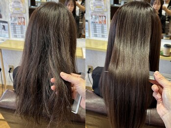オーバルヘアー ルポ(OVAL hair repos)の写真/エリア希少【酸性ストレート】☆大人女性に大人気！ダメージを抑えた柔らかな質感と毛髪強化ケアで艶髪へ◎