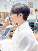 ハンサムショート/丸みショートボブ/20代30代40代50代/顔周り