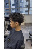 スパイキーショート/ピンパーマ/メンズ/パーマ/京都/四条烏丸