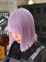 ヲタク(wotaku.)&nbsp;ホワイトラベンダーハイトーンタイトタイトボブケアブリーチボブ