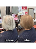 ヘアカラー専門店カラープラス石和店&nbsp;40代50代60代/BeforeAfter/白髪染め/おしゃれ染め