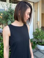 ソーイ(sowi)&nbsp;ラインボブヘア×ナチュラルミルクティーカラー【@sowi_abe】