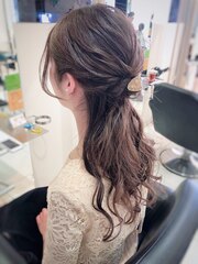 お呼ばれヘアアレンジ ハーフアップ