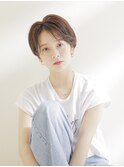 スタイリング簡単なショートパーママーメイドアッシュベージュ