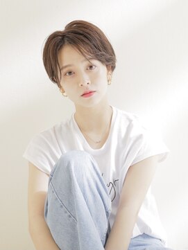 デイジー インデックスヘア 大島店(DAISY index hair) スタイリング簡単なショートパーママーメイドアッシュベージュ