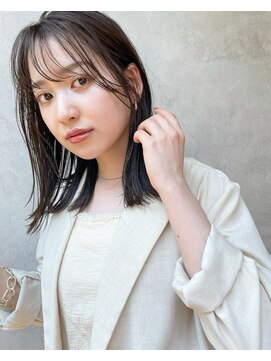 メゾンドイギー(MAISON de IGGY) ぷつっとかわいいシースルーロブ＊黒髪/ココアベージュ