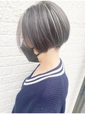 【morio成増/玉井】ハイライト　シルバー　刈り上げ
