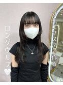 #名古屋#栄#プルエクステ#ロングウルフ#黒髪#レイヤー#モテ