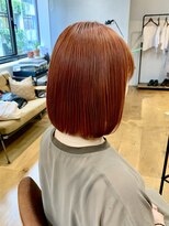カレン 銀座(Karen)&nbsp;イメチェン/オレンジカラー/ハイトーン/ボブ[ 銀座/日比谷]