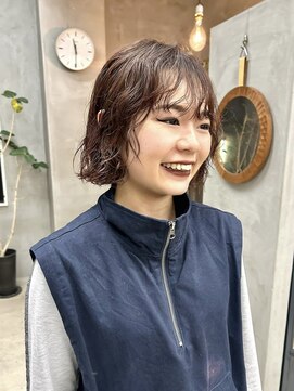 テトヘアー(teto hair) ボブウェーブパーマ　くせ毛風　くるくる　スパイラル