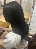 【グレーブラック×ゆる巻きロング】